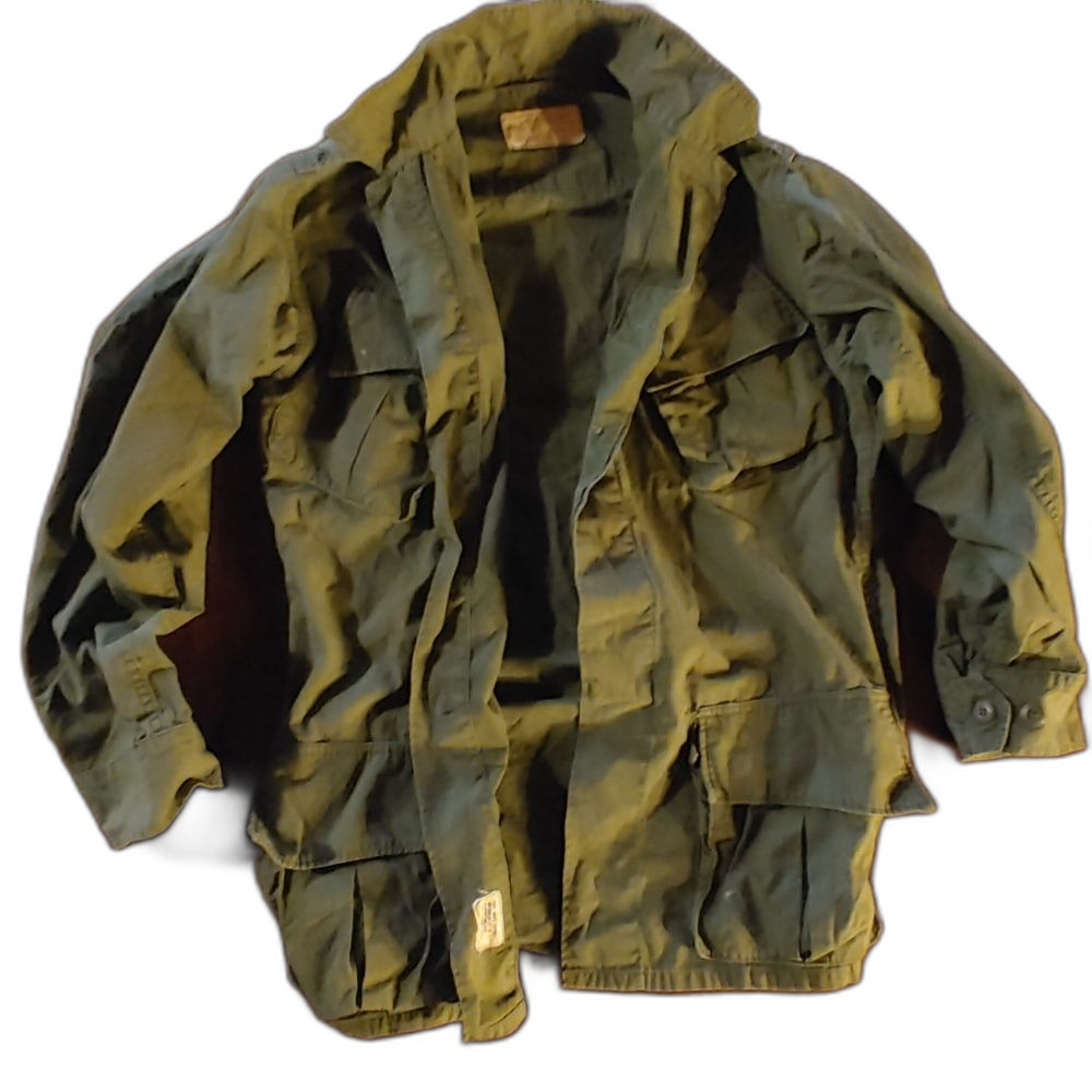 Vietnam Era Field Jacket Vintage 70s Coat S USA Military OG-107 Poplin Cotton